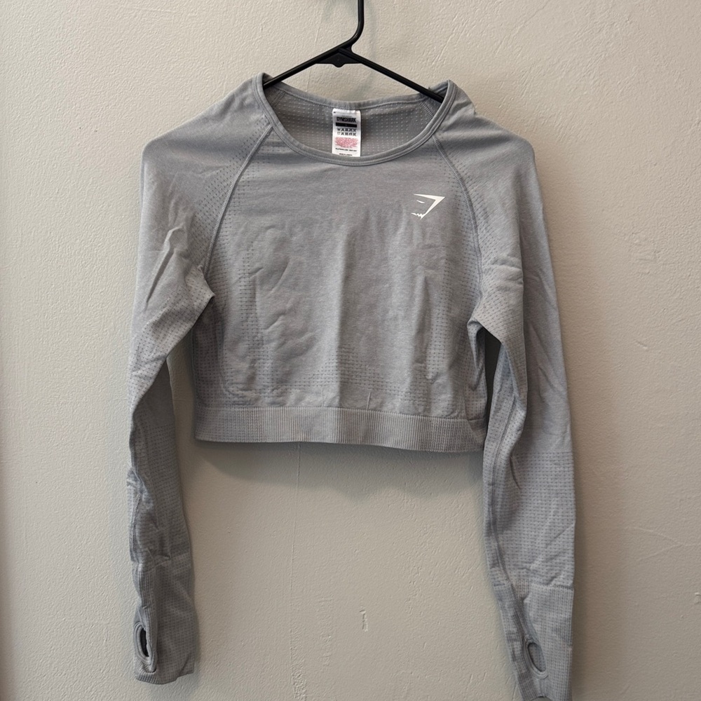 Gymshark Heather Gray Women's Cropped Hoodie